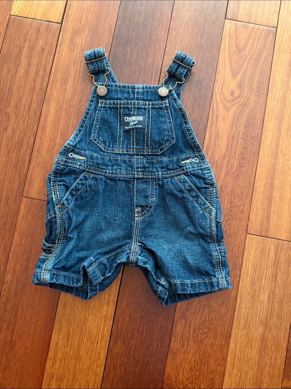 OshKosh B'gosh Toddler Denim Short Overalls - Blue